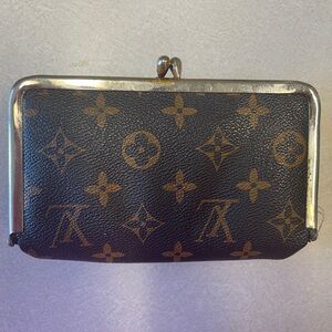 Vintage Louis Vuitton Black and Gold Cosmetic Case